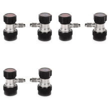6x R134A A/C Compresor de CA R-134A Adaptador de Acoplador Rápido Manual Aire Acondicionado Conectores SAE 1/4 Accesorios