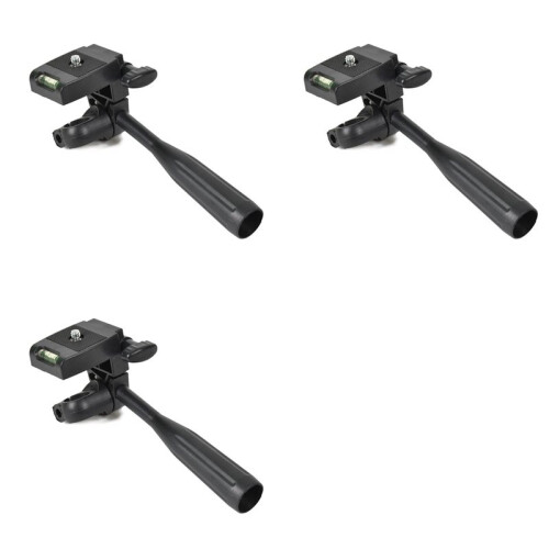 3X Statiefkop, Laserwaterpasplaat, Plastic Adapterfittingen, Armsteun
