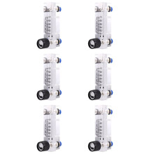 6X 4T 0.1-1L/MIN Acrylic Variable Area Flow Meter Adjustable Panel Mount Gas Rotameter Air Flow Rate Controller