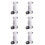 6X 4T 0.1-1L/MIN Acrylic Variable Area Flow Meter Adjustable Panel Mount Gas Rotameter Air Flow Rate Controller 1