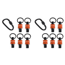 Socket Holder Keychain 10pc - 3/8 Inch Socket Organizer with Quick Release and Clip - Impact Wrench and Toolbox