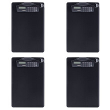 4X Multifunctional Clipboard with Binder Calculator Writing Pad Pen Slot & Scale for A4 Paper File Suitable