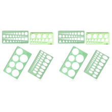 8pcs Circle Template for Drawing, Drafting Tool Geometric Round Circle and Oval Stencil Formwork Ruler Measuring Tool
