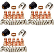 69pcs PT-60 IPT-40 PT40 Plasma Cutting Torch Tip 1.0mm 51313 Electrode 52582 Plasma Cutting Flashlight Plasma Cutting