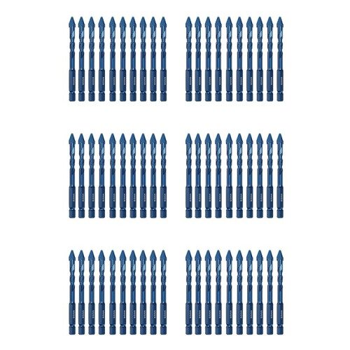 60Pcs High Hardness Eccentric Drill Precision Drilling 6mm Glass Tile Ceramic Punching Rock Slab Triangle Drill Bit 1