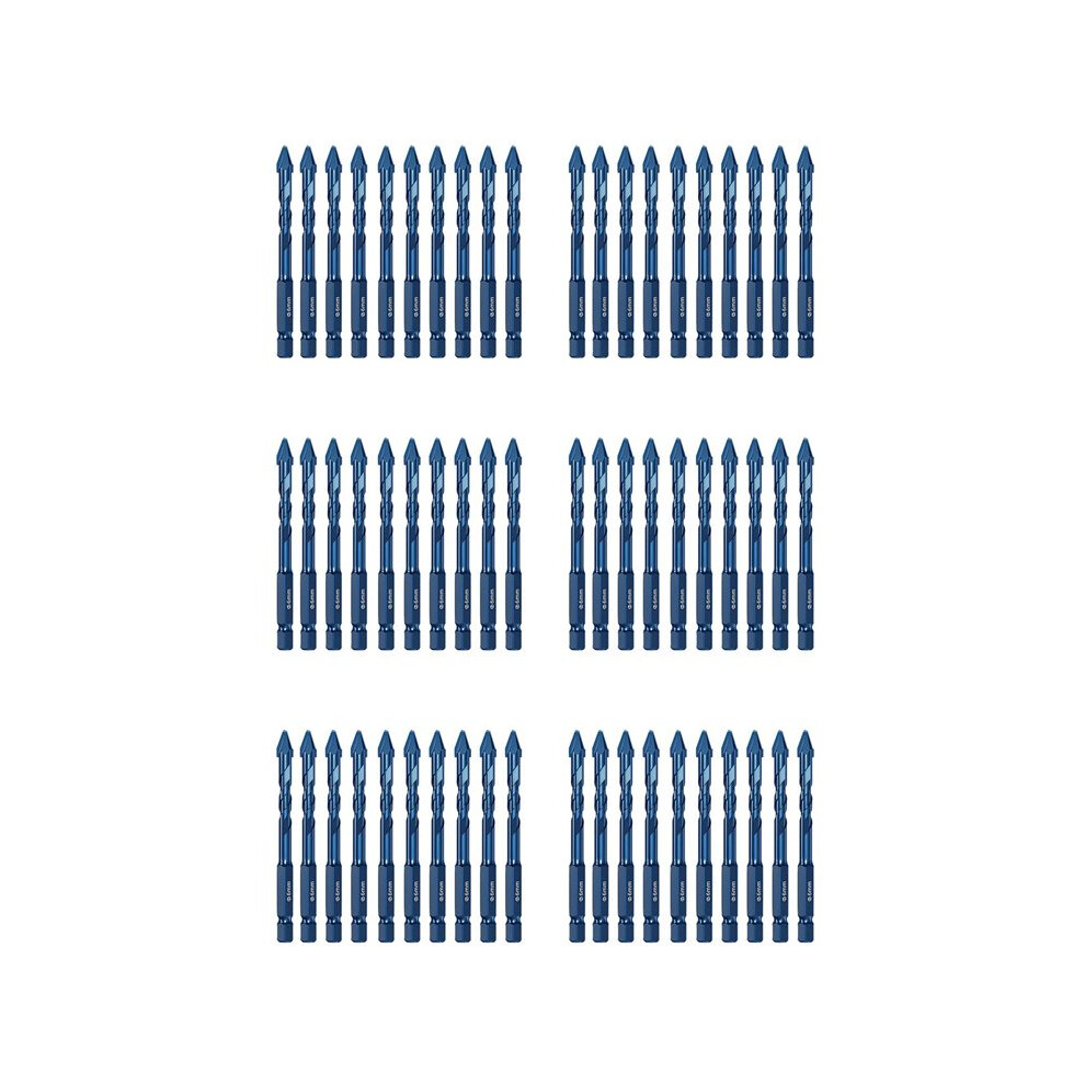 Photos - Bits / Sockets 60Pcs High Hardness Eccentric Drill Precision Drilling 6mm Glass Tile Ceramic Punching Rock Slab Triangle Drill Bit