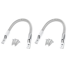2X Flexible Door Loop - Stainless Steel Wire Protection Sleeve for Enhanced Safety and Easy Installation, 180mm X 7.5mm
