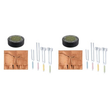 8x Stimmgabel-Set für Heilzwecke, Inklusive Vier Frequenzen (128 Hz, 136,1 Hz, 174 Hz, 528 Hz), Yoga- und Meditationszubehör