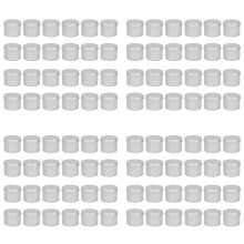 96 Pak Ronde Metalen Blikken Doos Kaars Tin Zwart Aluminium Pot Opslag Lege Pot Gewone Blikjes Crème Cosmetische Container