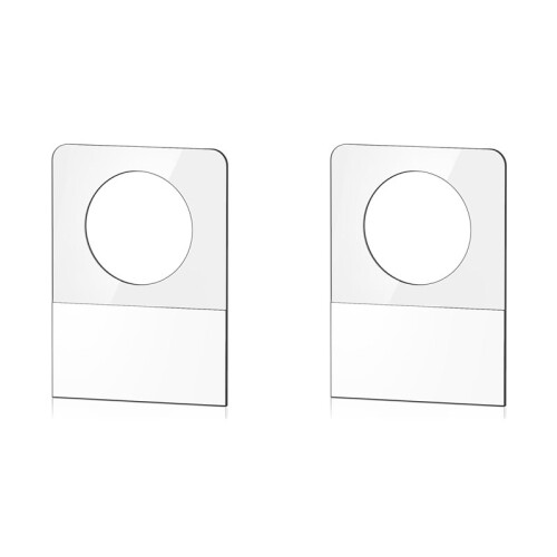 Linguette da Appendere, 800 Pezzi Etichette Adesive Trasparenti con Foro Rotondo Linguette da Appendere In Plastica Autoadesive per Espositori da