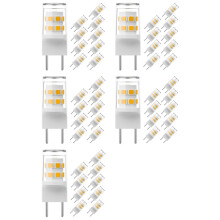 50pcs G8 Led Bulb 3W Equivalent to G8 Halogen Bulb 20W-25W, T4 Light Bulb Bi-Pin G8/GY8.6 Base, G8 Bulb Warn White 3000K
