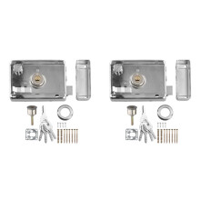 2X Exterior Door Locks Security Anti-Theft Lock Multiple Insurance Lock Wood Gate Lock Hardware Indoor Dormitory