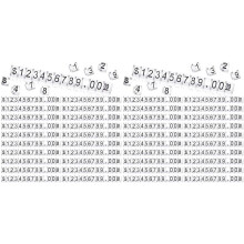 100 Sets Price Display Number Letter Price Tag Blocks Adjustable Dollar Display Stand Small Counter Kit