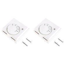 2X Room Floor Temperature Controller Mechanical Central Heating Thermostat 220V AC Mechanical Thermostat