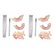 2X Red Copper Rivet and Burr with Burr Setter Copper Rivet Fastener Install Setting Tool and Hole Punch Cutter