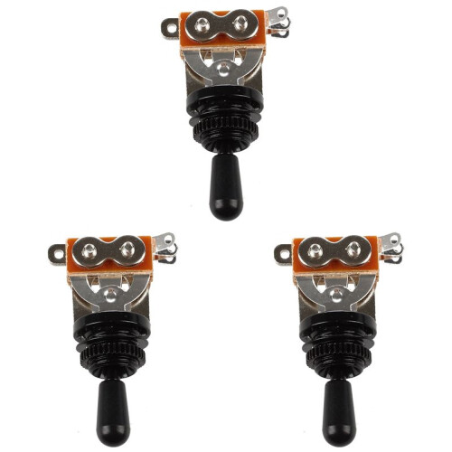3X Black Tip 3 Way Toggle  Pickup Selector for Electric Guitar