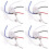 4X Ceiling Fan  Kit 3 Speed 4 Wire, Zipper Speed Control , ZE-208S Pull Wire  with Rope Silver 1