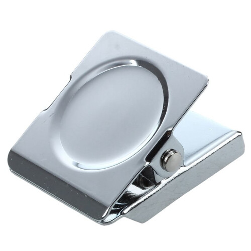 8X Silver Tone Spring Loaded Memo Ticket Magnetic Fridge Wall Clip 1