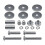 2X 109808X 160793 Conjunto de Travas Bagger Hood  Straps Compatível com Trator de Gramado para Decks de 42 e 46 Polegadas 6