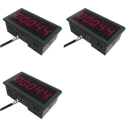 3X RS5135 5 Digits Electronic Counter DC12-24V 0-99999 LED Digital Panel Meter Totalizing Type Electronic Counter
