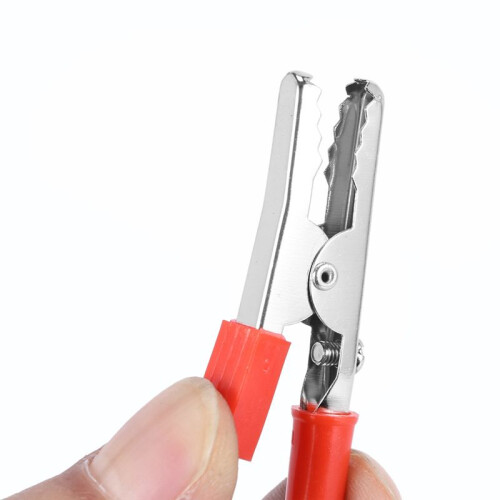40 Pcs 50mm Plastic Handle Test Probe Metal Alligator Clips 1
