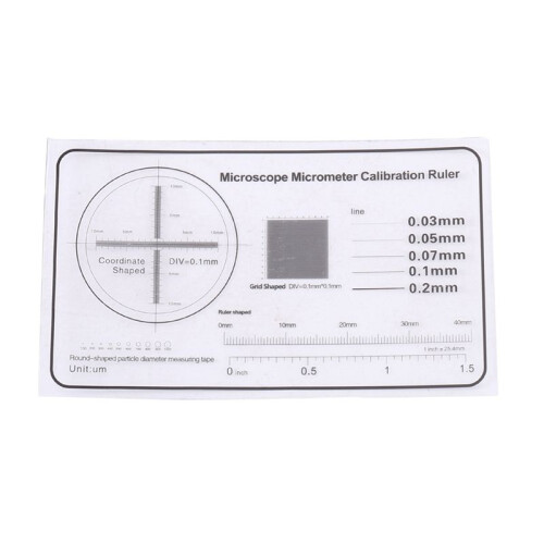 4X Microscope Correction Ruler Optical Micrometer Correction Sheet Precision Instrument Film Calibration Plate,B