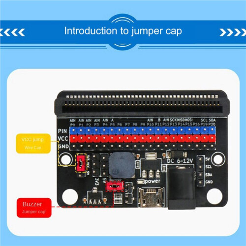 3Pcs Expansion Board for Microbit GPIO Expansion Python IO:Bit 5V with  Board Passive Buzzer