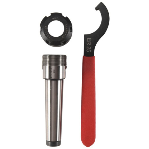 2X Mt3 Er25 M12 Collet Chuck Holder Fixed Cnc Milling Turning Tools + 2Pc Spanner 2