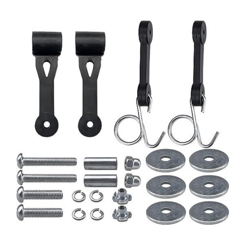 2X 109808X 160793 Conjunto de Travas Bagger Hood  Straps Compatível com Trator de Gramado para Decks de 42 e 46 Polegadas 1