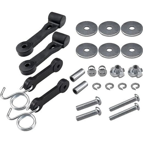 2X 109808X 160793 Conjunto de Travas Bagger Hood  Straps Compatível com Trator de Gramado para Decks de 42 e 46 Polegadas 2