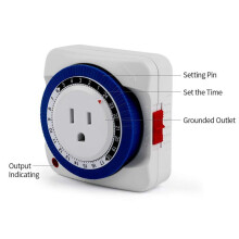 3X Steckdosen-Zeitschaltuhr 24-Stunden-Plug-In-Elektrische Mechanische Steckdosen-Zeitschaltuhr Steckdosen-Mechanische Zeitschaltbuchse US-Stecker
