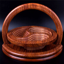 Assiette de Fruits Sculptée en Bois Faite à la Main, Panier de Fruits en Bois, Panier de Fruits Secs Pliable, Paniers Pliables de Noix de Pain, 1