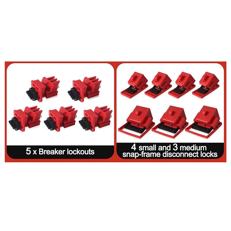 2 Sets Lockout Tagout Kit Lock Out Tag Out Kits Elektrische Lockout Kit ...
