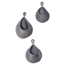 Wall Hanging Fruit Baskets for Kitchen 3 Pack Woven Produce Holder Vegetable Hanging Basket A