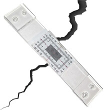 Crack Monitoring Record, 24Pcs Crack Measurement Tool, Crack Width Gauge, Clear Acrylic Corner Crack Comparison Caliper