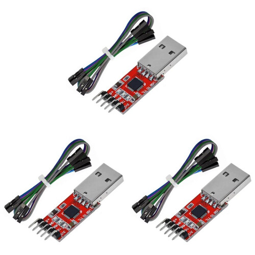 6 Pezzi CP2102 USB 2.0 A TTL 5 Pin Adattatore Seriale Modulo Convertitore Seriale USB A TTL per UART STC 3,3 V e 5 V 1