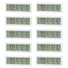 10X Grote Digitale Countdown-Dagentimerklok - 999 Dagen Countdown-Kloktimer voor Afstudeerlabkeuken (Wit)