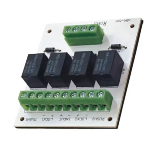 2X Double Door Interlocking Relay Module for Door Interlock System Fail Safe Lock 69Lx60Wx15H(mm) for Egress Control 2