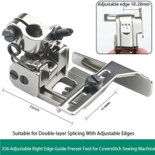 2X Advanced 3-Nadel-Coverstich-Nähmaschine, Rechter Kantenführungsfuß 5,6 mm