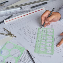 8pcs Circle Template for Drawing, Drafting Tool Geometric Round Circle and Oval Stencil Formwork Ruler Measuring Tool