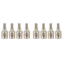 Amp Input Reducer 0 Gauge to 4 Gauge Wire Reducer Power/Ground GA Adapters Nickel Plated Brass 8PCS