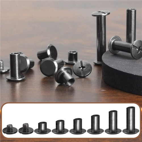 Chicago Screw Leather Rivets Assorted Screw Rivets M5 Chicago Binding Screws for Decorating PU  Belts(330PCS) B 2