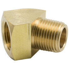 45 Degree Street Elbow 1/8 Inch NPT Male X 1/8 Inch NPT Female Brass Pipe Fitting Pack of 6