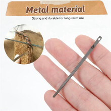 4 Pcs Leather Sewing Needles, Single Hole Iron Lacing Needles for Hand Stitching, Ideal for Leather Crafts