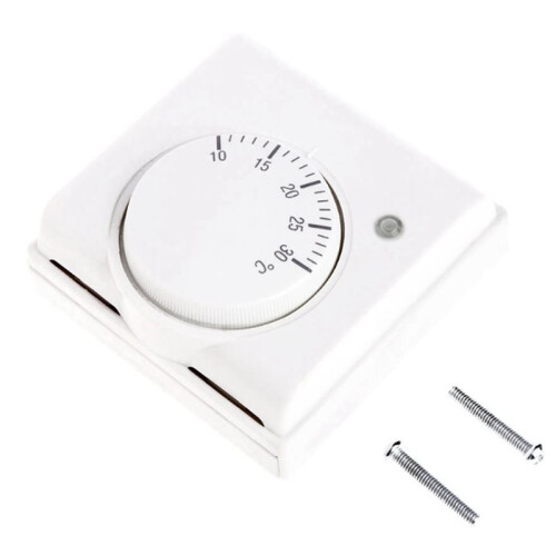 2X Room Floor Temperature Controller Mechanical Central Heating Thermostat 220V AC Mechanical Thermostat 2