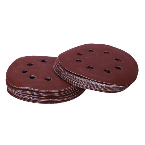 80pc 125mm Sanding Discs Pads 40-400 Mixed Orbital Sander Hook Loop Sand Paper 1