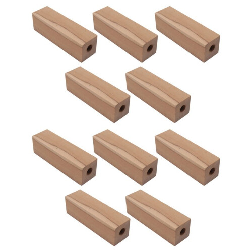 Blocos de Caneta Curta de Madeira de Oliveira, 30 Peças Pré-Perfuradas de 7 mm, 2,5 X 0,75 X 0,75 Polegadas 2