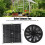 2X Solar Panel Fan Kit 10in 100W Waterproof Solar Panel Round Ventilation Case Exhaust Fan 5