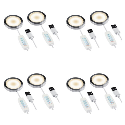 8Set 3D Printer LED Lamp Kit,for A1/A1mini/P1S/P1P/X1C LED Light 5V USB Powered,3 Color Temperature Adjustable 1
