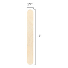 500Pcs Wooden    Sticks Stick 6inch Long X 3/4inch Wide Treat Sticks Ice  Sticks for DIY Crafts